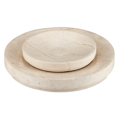 Currey & Co. Grecco Marble Low Bowl Set of 2 1200-0806