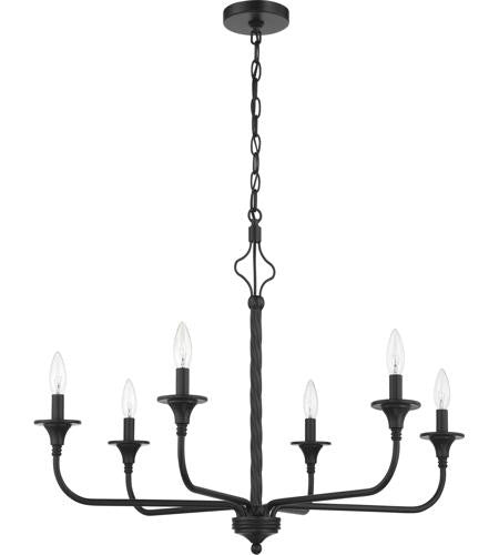 Craftmade Jolenne 6 Light Chandelier in Flat Black 57026-FB