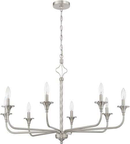 Craftmade Jolenne 8 Light Chandelier in Brushed Polished Nickel 57028-BNK