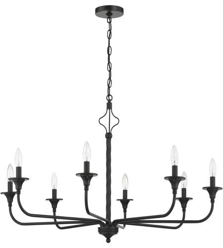 Craftmade Jolenne 8 Light Chandelier in Flat Black 57028-FB