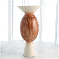 Global Views Wide Orb Vase-Sunset Stripes 1.10803