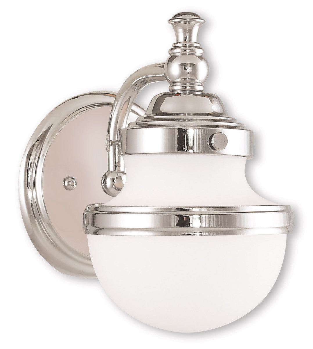 Livex Lighting Oldwick Collection 1 Light Polished Chrome Bath Light in Polished Chrome 5711-05