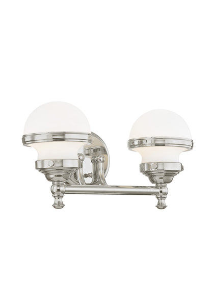 Livex Lighting Oldwick Collection 2 Light Polished Chrome Bath Light in Polished Chrome 5712-05