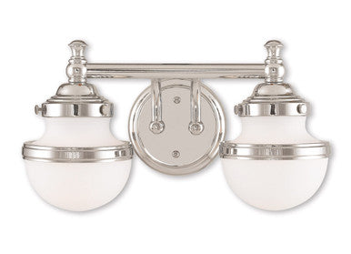 Livex Lighting Oldwick Collection 2 Light Polished Chrome Bath Light in Polished Chrome 5712-05