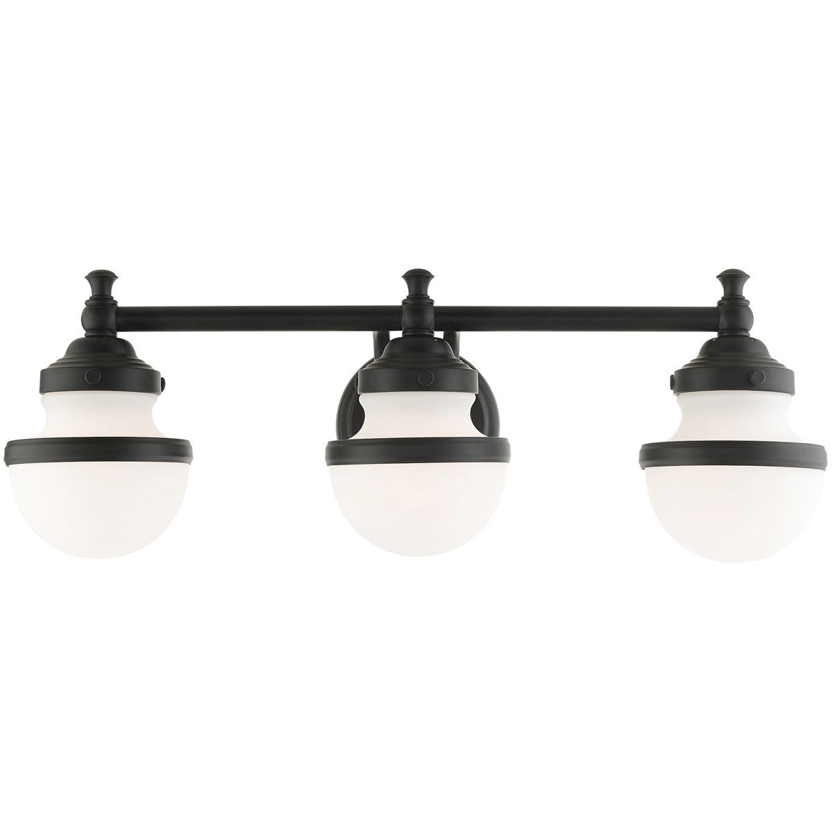 Livex Lighting Oldwick Collection 3 Lt Black Bath Vantiy  in Black 5713-04