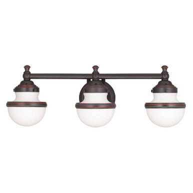 Livex Lighting Oldwick Collection 3 Light Olde Bronze Bath Light in Olde Bronze 5713-67