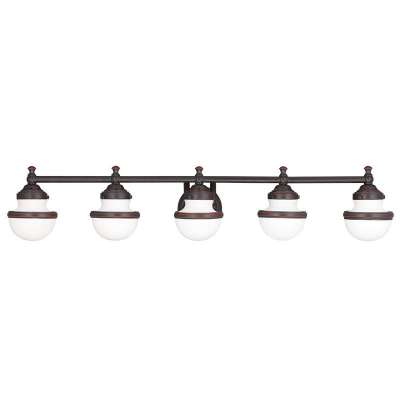 Livex Lighting Oldwick Collection 5 Light Olde Bronze Bath Light in Olde Bronze 5715-67