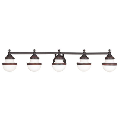 Livex Lighting Oldwick Collection 5 Light Olde Bronze Bath Light in Olde Bronze 5715-67