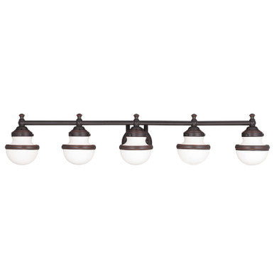 Livex Lighting Oldwick Collection 5 Light Olde Bronze Bath Light in Olde Bronze 5715-67