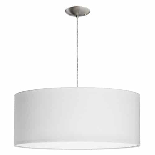 Dainolite 3 Light Drum Pendant with White Shade and Diffuser 572210-SC-WH