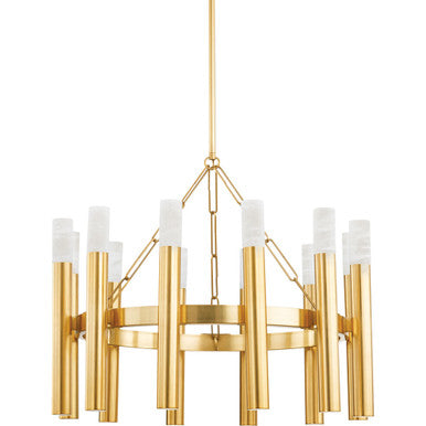 Hudson Valley Lighting Pali Chandelier in Aged Brass 5728-AGB