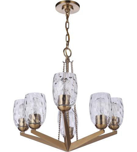 Craftmade Guiding Star 6 Light Chandelier in Satin Brass 57326-SB