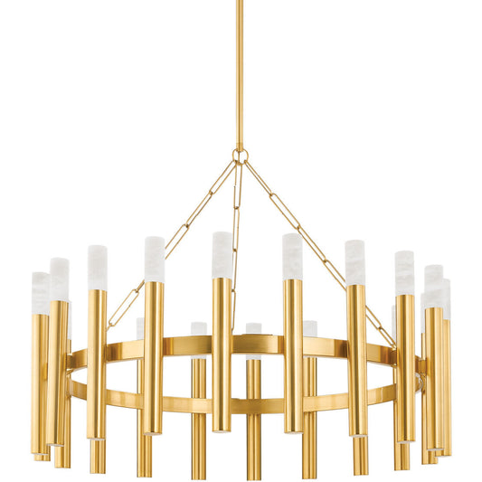 Hudson Valley Lighting Pali Chandelier in Aged Brass 5742-AGB