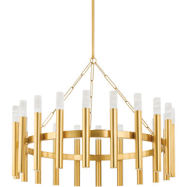 Hudson Valley Lighting Pali Chandelier in Aged Brass 5742-AGB