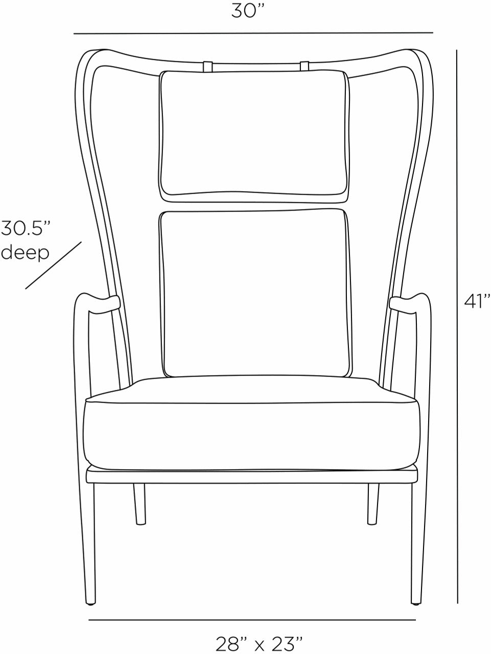 Arteriors Home Stassi Wing Chair 5743