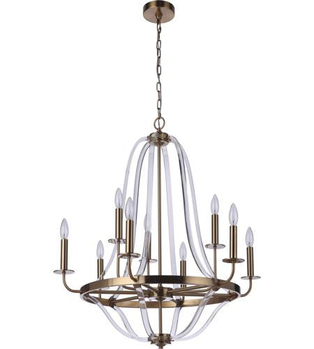 Craftmade Graclyn 9 Light Chandelier in Satin Brass 57729-SB