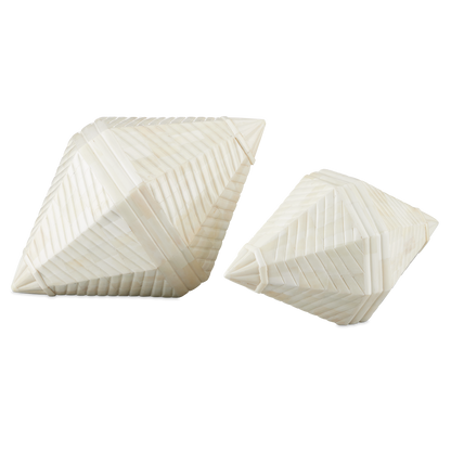 Currey & Co. Pavi Bone Prism Set of 2 1200-0771