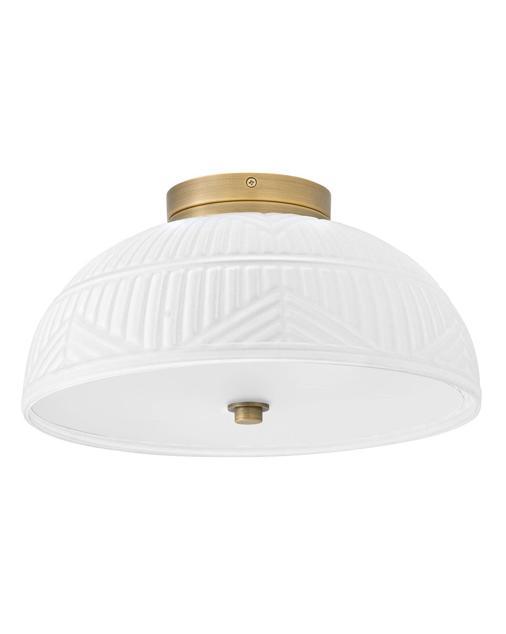 Hinkley Lighting Devon Small Flush Mount in Lacquered Brass HL57861