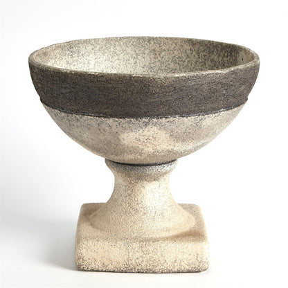 Global Views Studio A Home Raku Footed Compote-Sand 7.10498