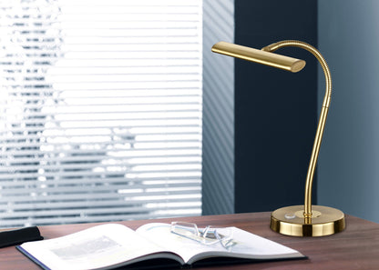 Arnsberg Curtis LED Desk Lamp in Satin Brass 579790108