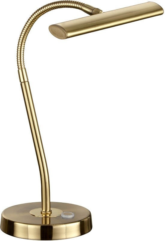 Arnsberg Curtis LED Desk Lamp in Satin Brass 579790108