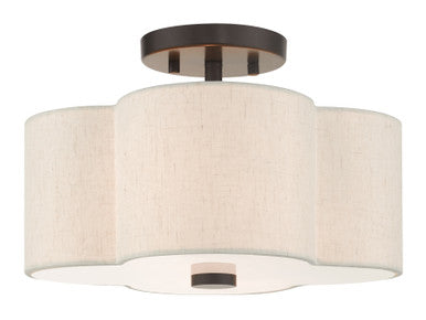 Livex Lighting Solstice Collection  2 Light English BronzeSemi Flush in English Bronze  58062-92