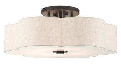 Livex Lighting Solstice Collection  6 Light English BronzeSemi Flush in English Bronze  58069-92