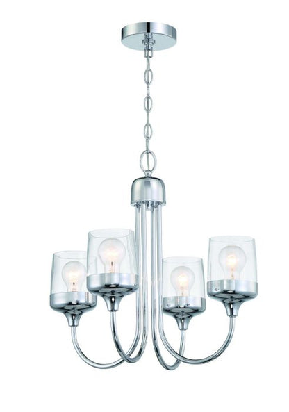 Craftmade Wrenn 4 Light Chandelier in Chrome 58124-CH