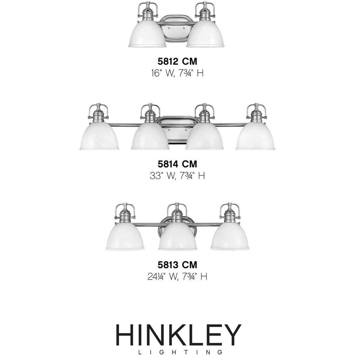 Hinkley Lighting Rowan Two Light Vanity Chrome 5812CM