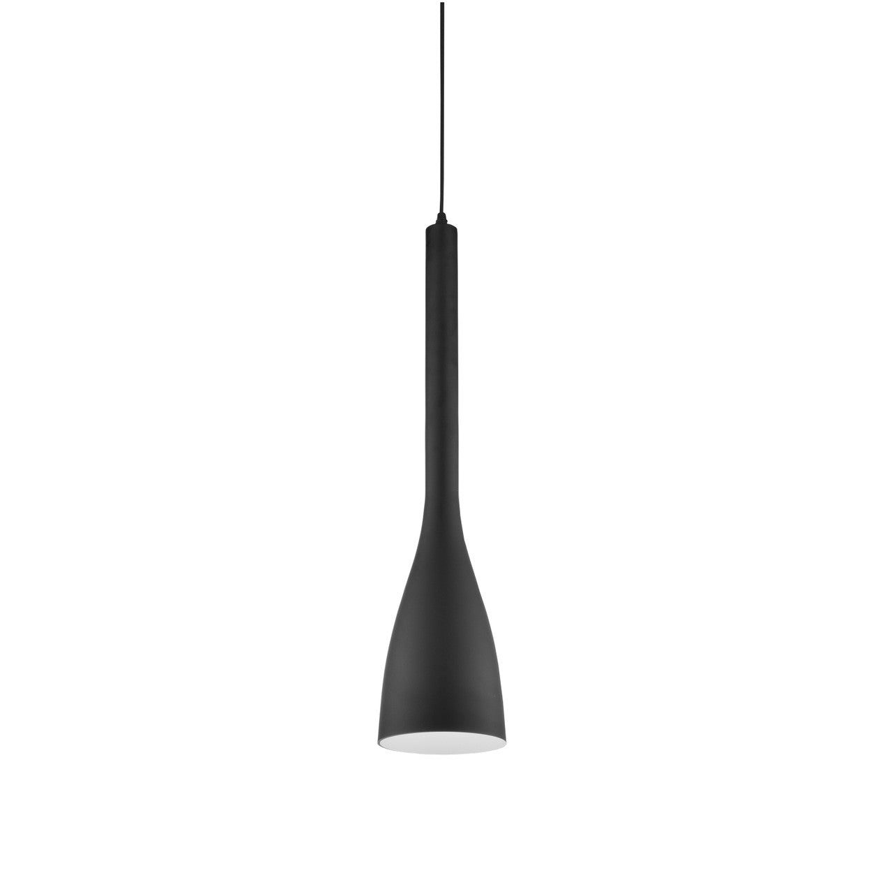 Dainolite 1 Light Pendant, Matte Black Finish 582-1P-BK