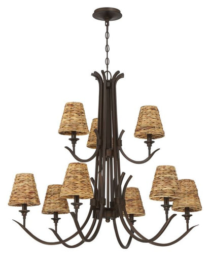 Craftmade Kokomo 9 Light Chandelier in Aged Bronze Brushed 58329-ABZ