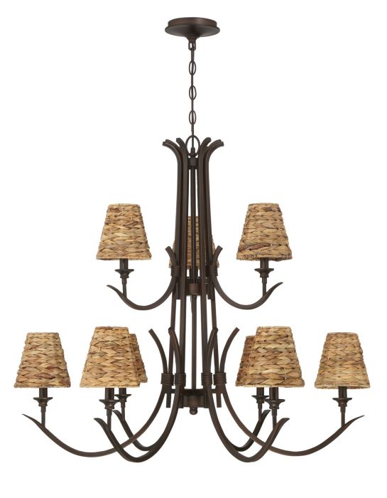 Craftmade Kokomo 9 Light Chandelier in Aged Bronze Brushed 58329-ABZ