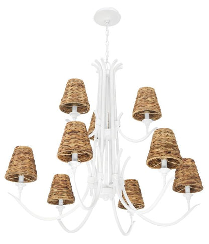 Craftmade Kokomo 9 Light Chandelier in Matte White 58329-MWW