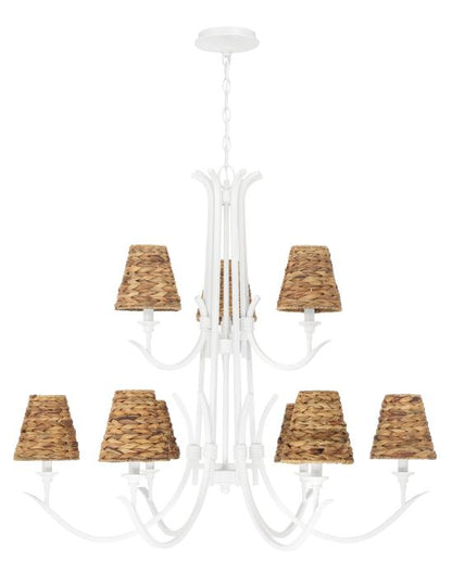 Craftmade Kokomo 9 Light Chandelier in Matte White 58329-MWW