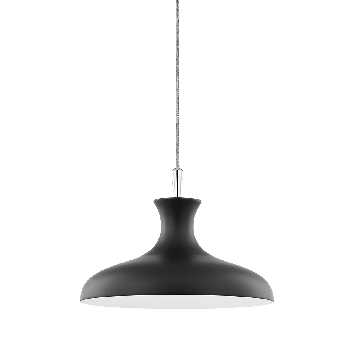 Mitzi 1 Light Pendant in Polished Nickel/Black H421701S-PN/BK