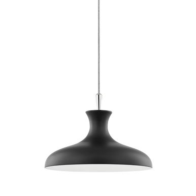 Mitzi 1 Light Pendant in Polished Nickel/Black H421701S-PN/BK