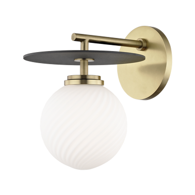 Mitzi 1 Light Wall Sconce in Aged Brass/Black H200101-AGB/BK