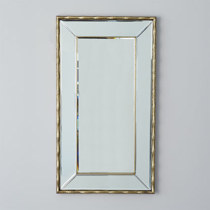 Global Views Bamboo Mirror Antique Brass 9.93677