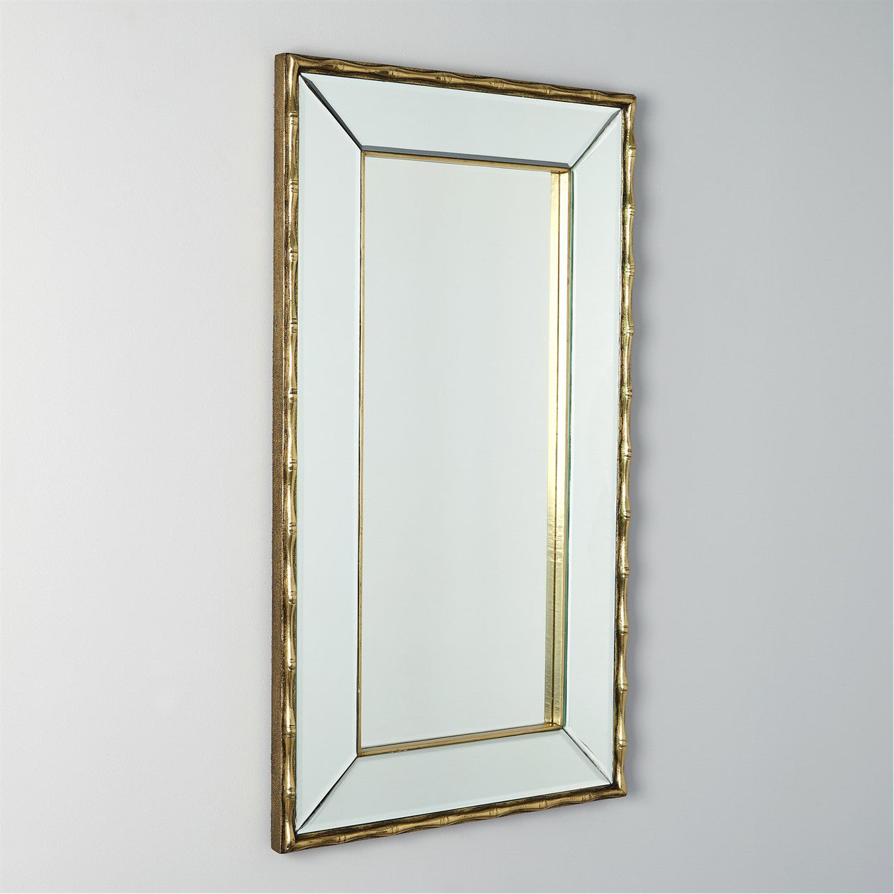 Global Views Bamboo Mirror Antique Brass 9.93677