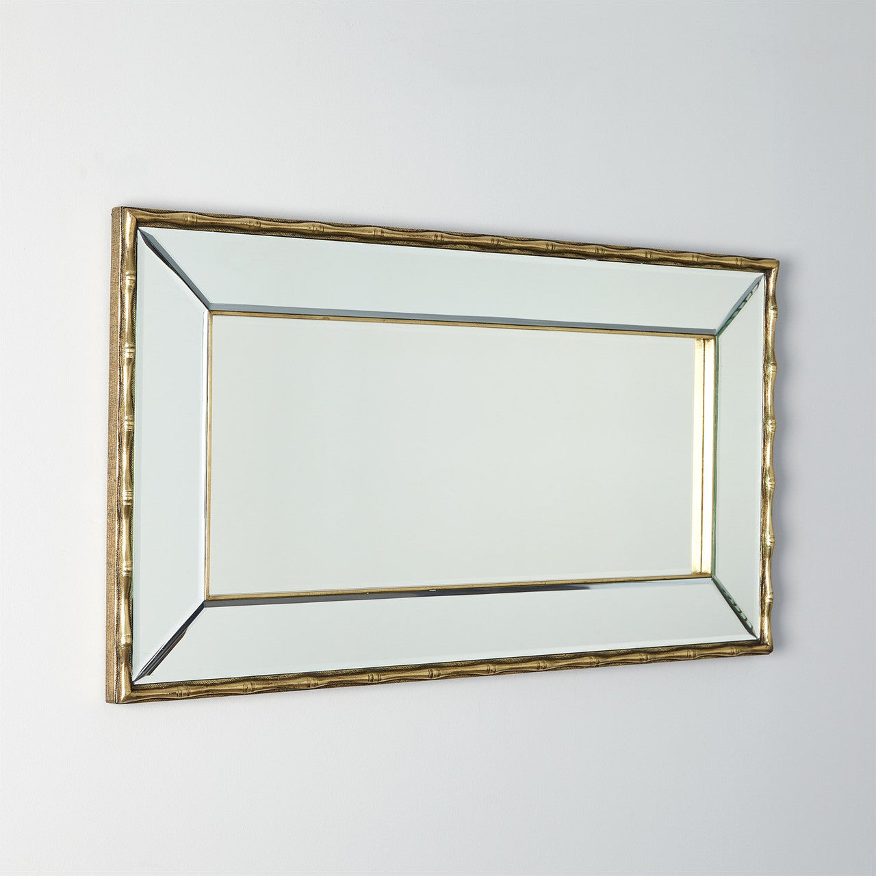 Global Views Bamboo Mirror Antique Brass 9.93677