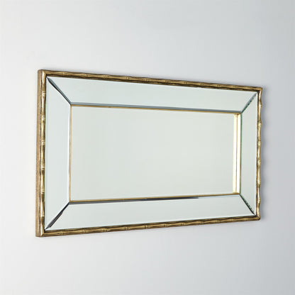 Global Views Bamboo Mirror Antique Brass 9.93677