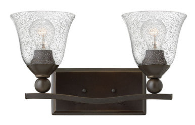 Hinkley Lighting Bolla Two Light Vanity Olde Bronze with Clear Seedy glass Clear Seedy Glass 5892OB-CL