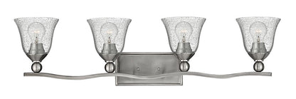 Hinkley Lighting Bolla Four Light Vanity Brushed Nickel with Clear glass Clear Seedy Glass 5894BN-CL