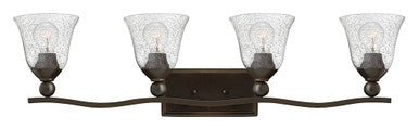 Hinkley Lighting Bolla Four Light Vanity Olde Bronze with Clear Seedy glass Clear Seedy Glass 5894OB-CL