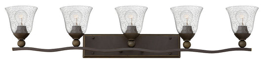 Hinkley Lighting Bolla Five Light Vanity Olde Bronze with Clear Seedy glass Clear Seedy Glass 5895OB-CL