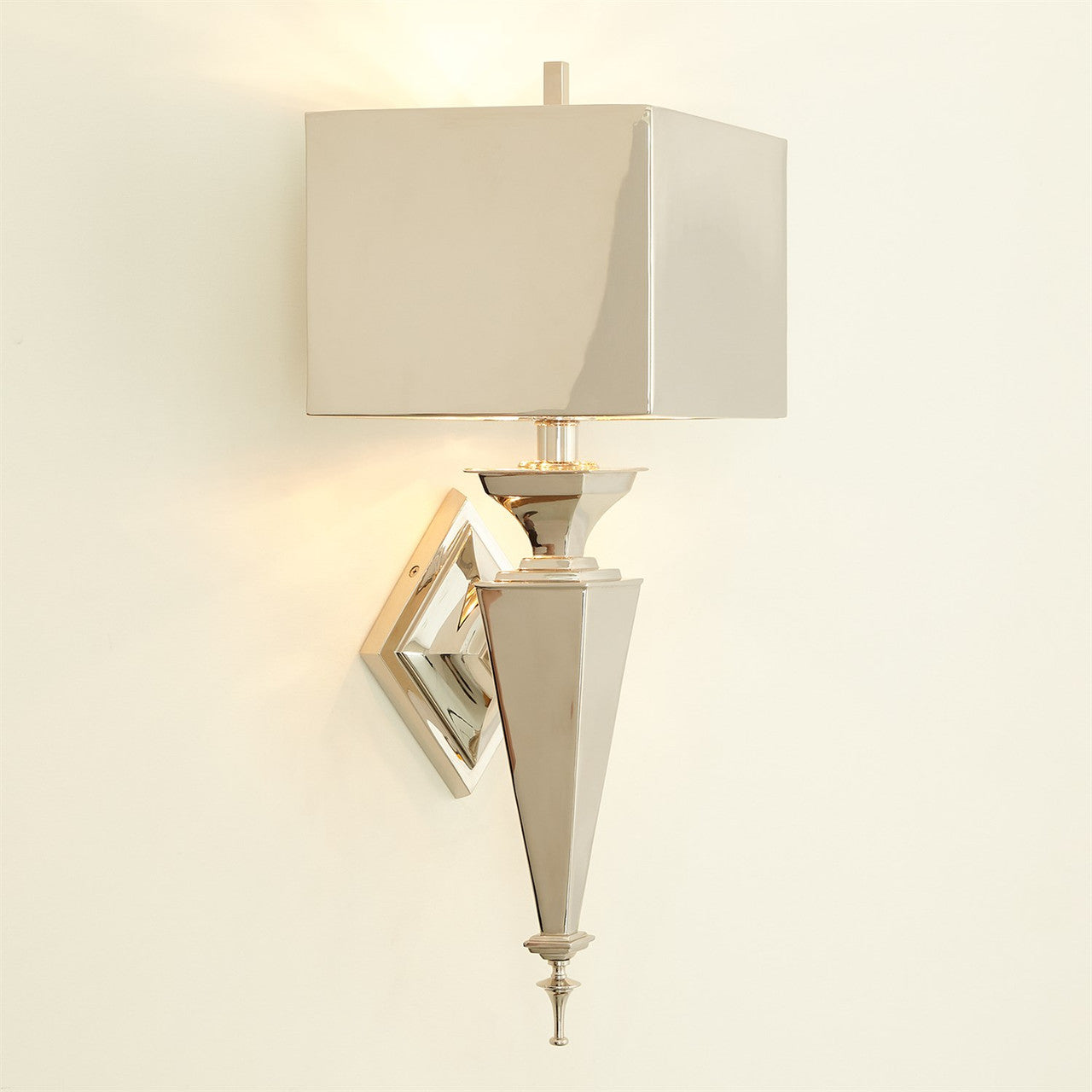 Global Views Diamond Sconce in Nickel 9.93713