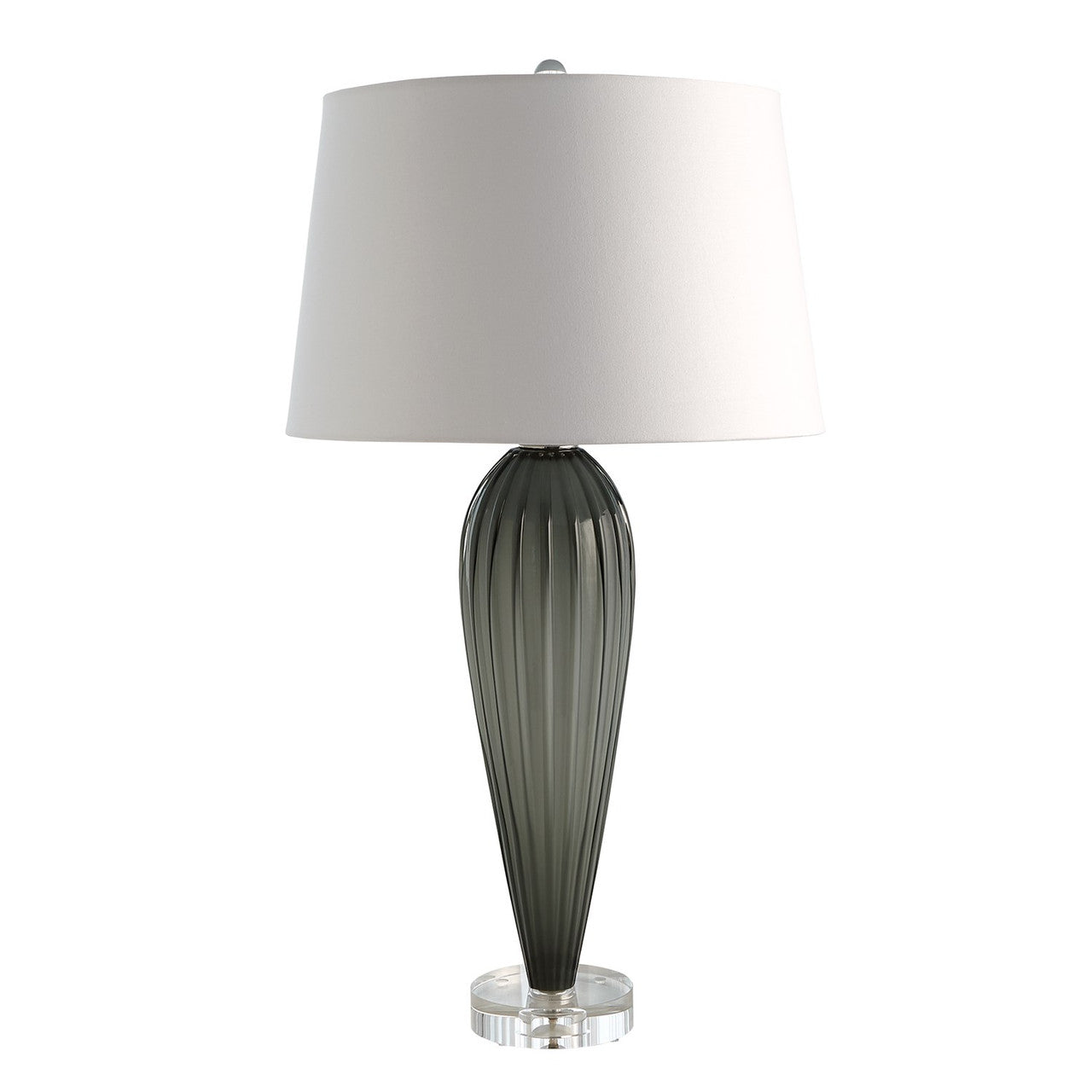 Global Views Teardrop Glass Lamp in Grey 8.83027