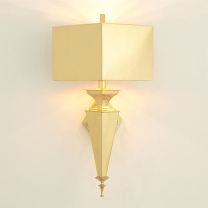 Global Views Diamond Sconce in Brass 9.93706