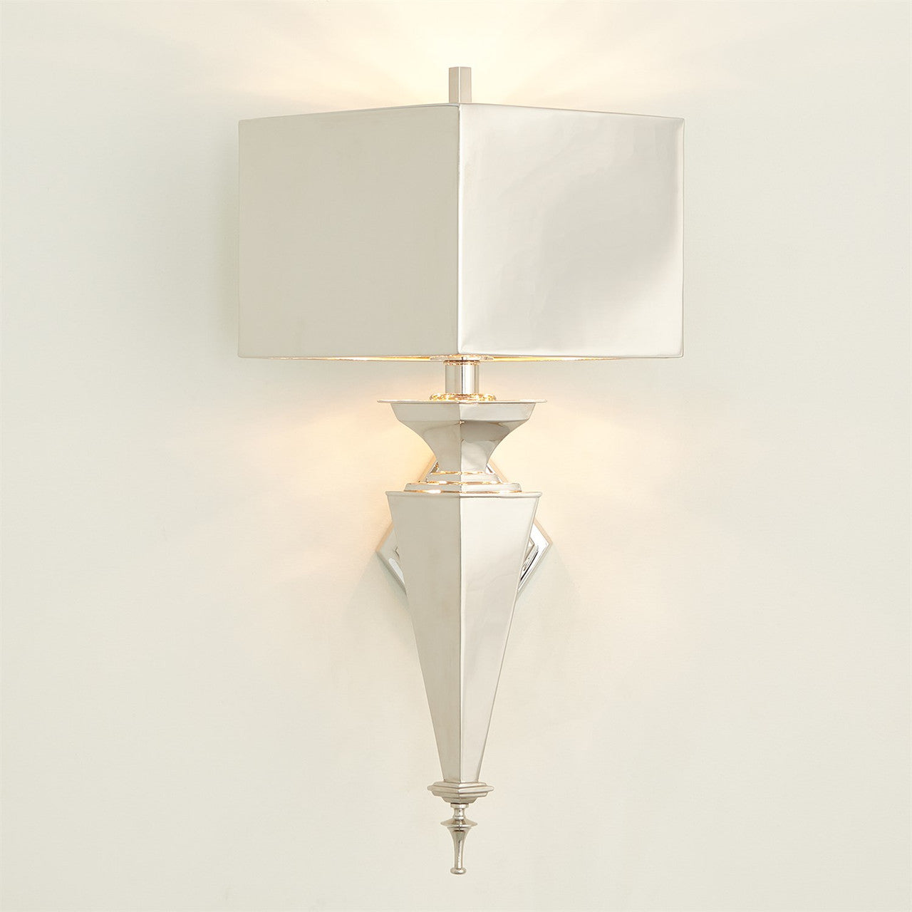 Global Views Diamond Sconce in Nickel 9.93713