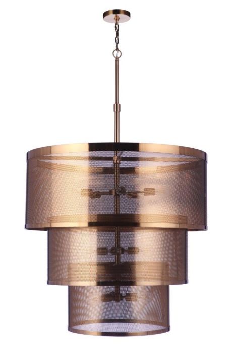 Craftmade Mesh 12 Light Pendant in Satin Brass 58992-SB